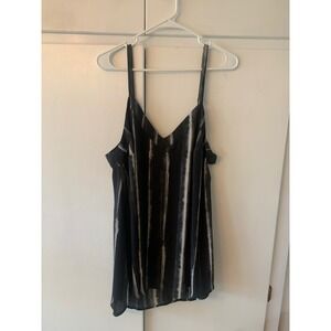 Torrid Women's Black & White Striped V-Neck Sleeveless Cami Top Size 0